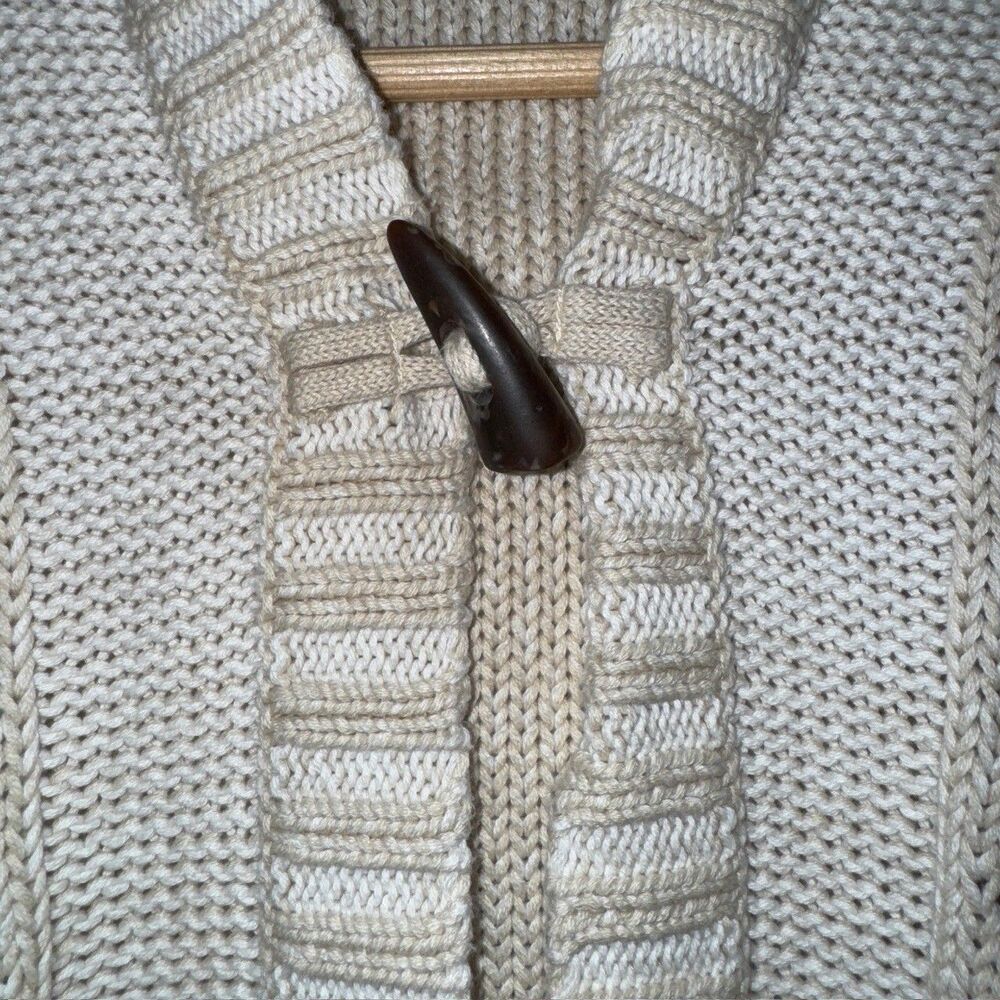 Boho Hippie Knit Vest Girls 10/12 Medium Fringe Off-white Cream Hooded Preppy